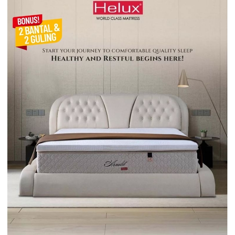 BONUS BANTAL GULING  MATRAS SPRING BED HELUX ARNOLD 180 X 200 X 37 CM | KASUR SPRINGBED HELUX ARNOLD