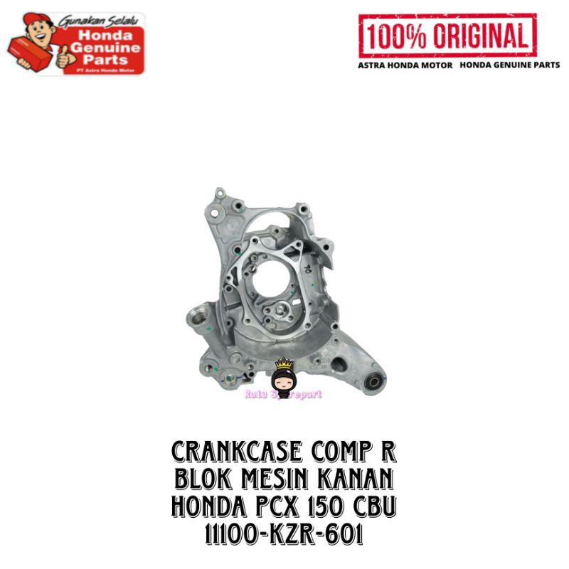 Crankcase Comp R Honda PCX 150 CBU Original - 11100KZR601 - Blok Mesin Kanan Honda PCX 150 CBU - Cra