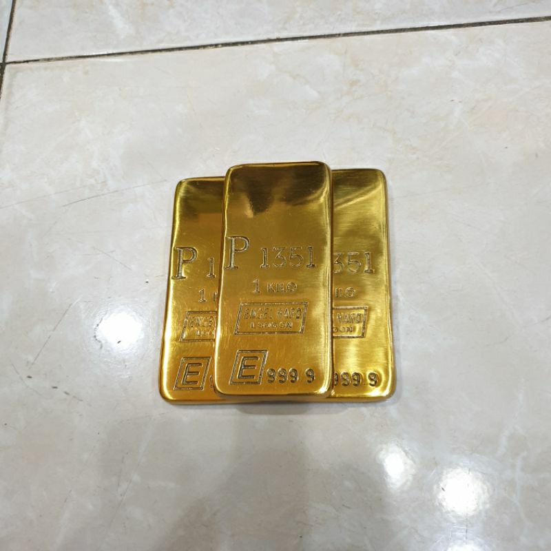 Replika Emas Batangan Motif London 1kg Bahan Kuningan
