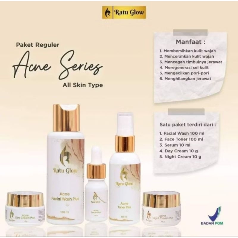 SKINCARE RATU GLOW BPOM UNTUK WAJAH KUSAM JERAWAT FLEK DLL