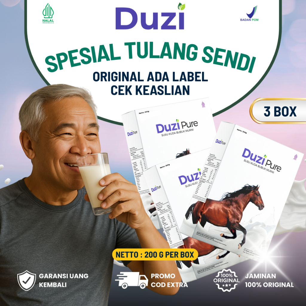 

(Spesial 3 Box) Duzi Pure - Susu Kuda Liar Murni Atasi Nyeri Sendi Asam Urat