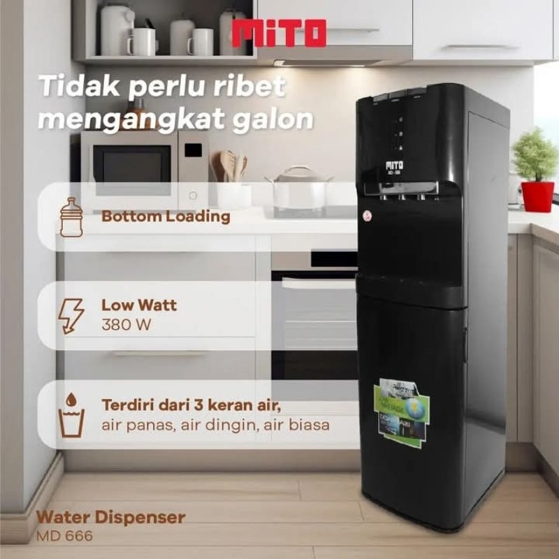 Mitociba Dispeser MD666 Dispenser air panas Dispenser air dingin Dispenser Listrik Dispenser Galon
