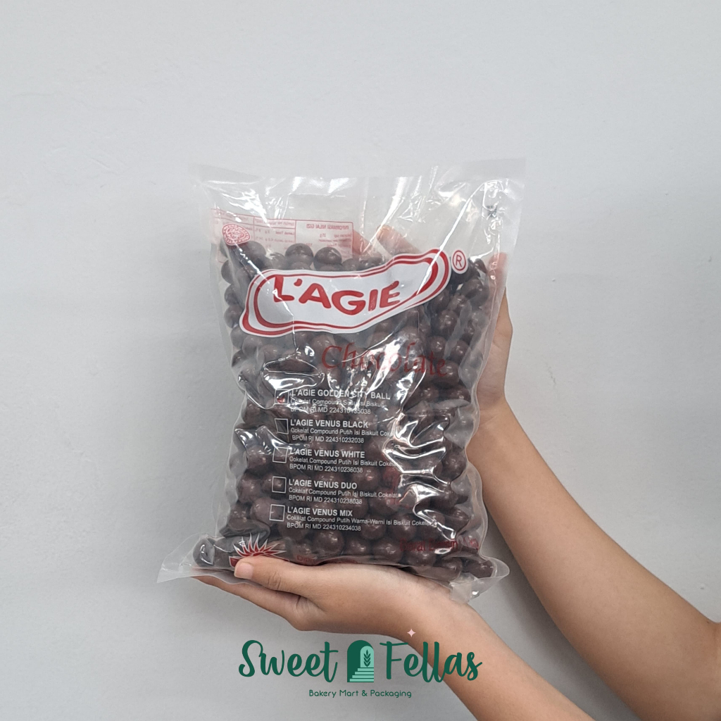 

L'AGIE Choco Ball 1 kg - Bola Coklat Isi Biskuit
