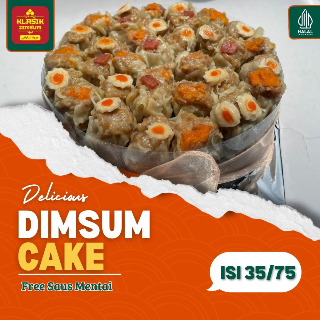 

Dimsum Cake isi 70 Pcs dimsum mini & 35 Pcs dimsum Premium Free Saus Mentai