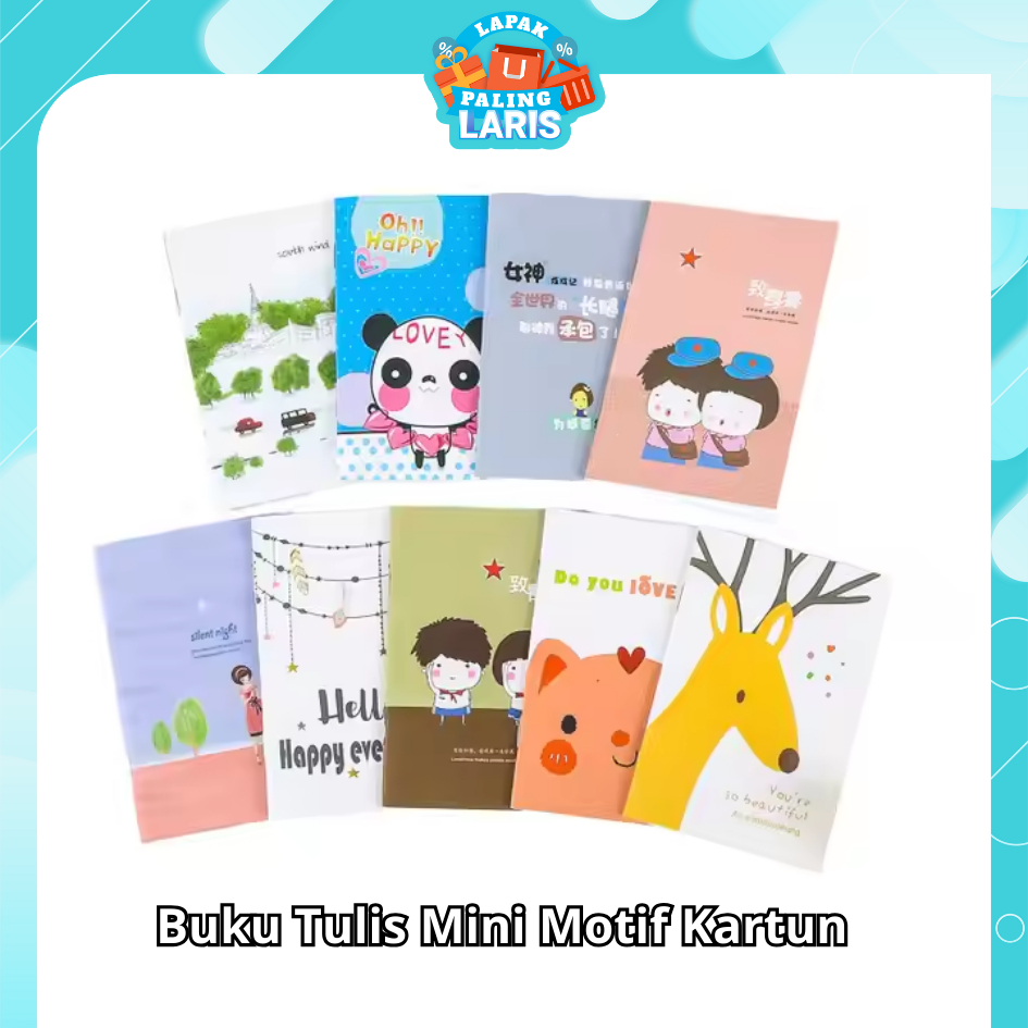 

LPL Buku Tulis Mini Motif Kartun Note Book Mini Cartoon Mini Book Notepad Karakter Buku Tulis Memo Kecil Murah