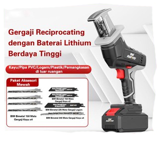 Keelat Power - Gergaji Elektrik Portable Genggam Lithium Charger Gergaji Cordless Reciprocating Saw