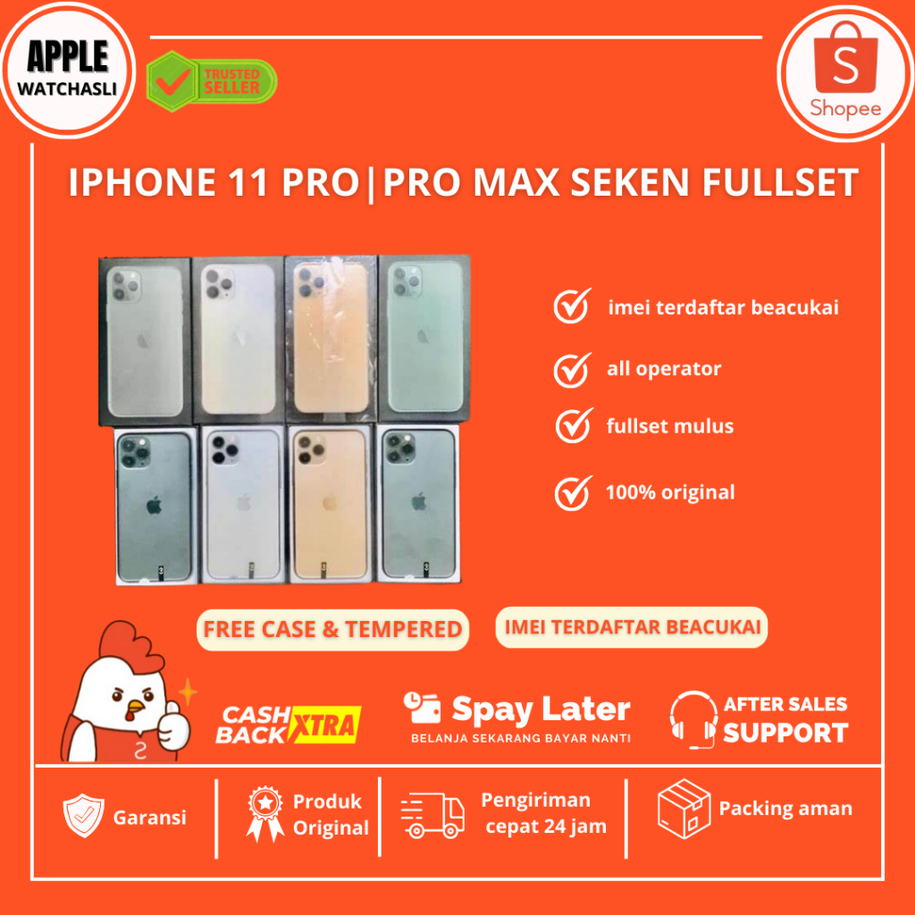 IPhone 11 Pro / 11 Pro Max Second Beacukai Resmi Promax BC Bekas 64GB 256GB Original 100%