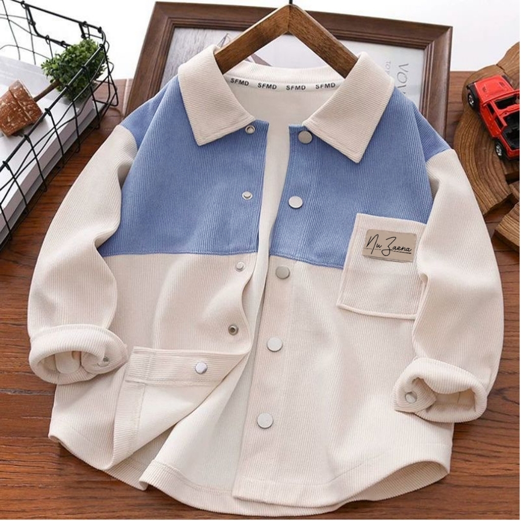 kemeja jaket anak cewek cowok corduroy bahan premium
