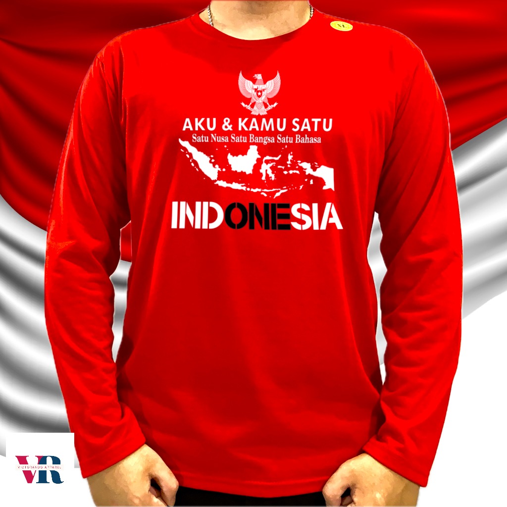 Pakaian Cowk Cewek 17 Agustus 2025 Merah Putih Wasnita Merah Kauss Koos Merput Lengan Panjang Pendek