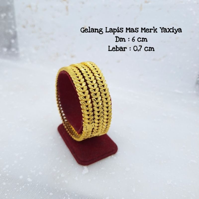 Gelang Keroncong Lapis Mas setara Xuping Mirip Emas Asli