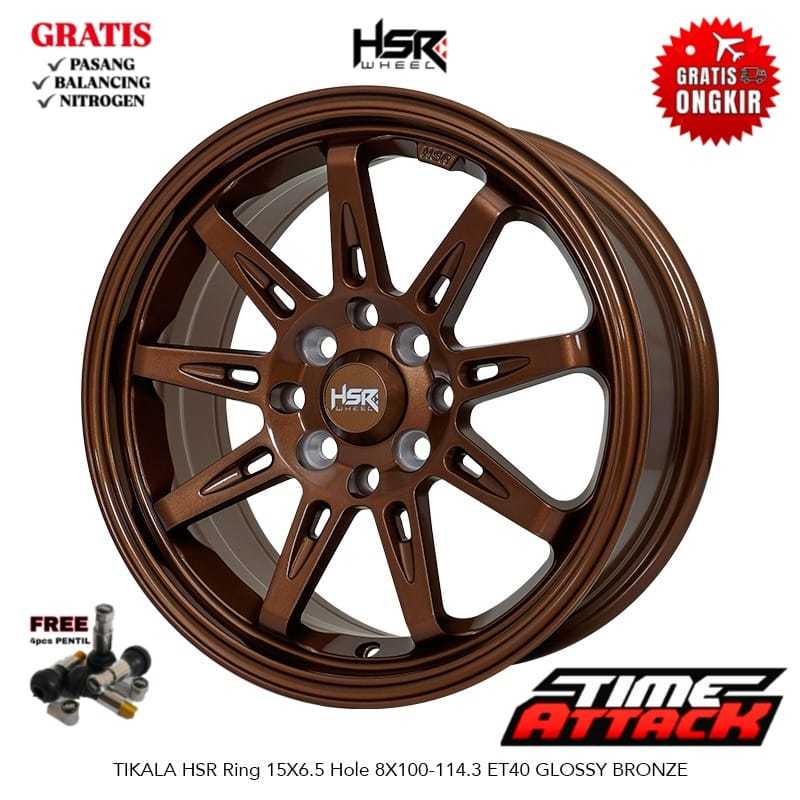 Velg Mobil Brio Ring 15 HSR WHEEL Tipe TIKALA Velg Hsr R15 - TIME ATTACK BOGOR