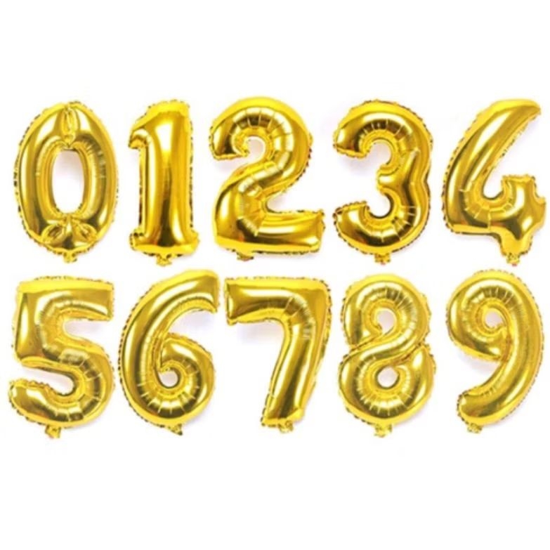 BALON HURUF BALON ANGKA ULANG TAHUN / BALON DEKORASI ULANG TAHUN