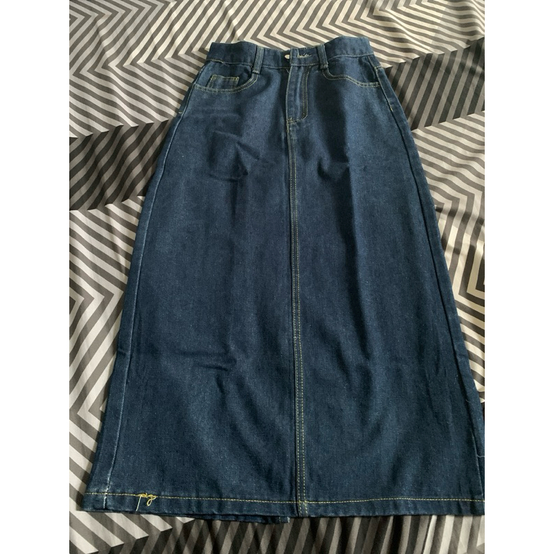 Preloved F.MIGA  Rok Jeans Perempuan Highwaist