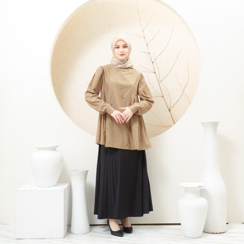 Syalifa Hijab - Y O A BLOUSE ( light army ) - Blouse - Atasan - TOP