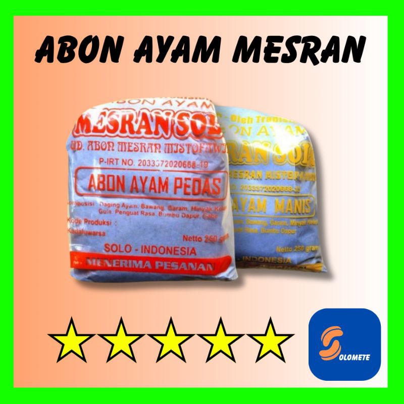 

Abon Ayam Mesran - Abon Ayam Mesran Solo