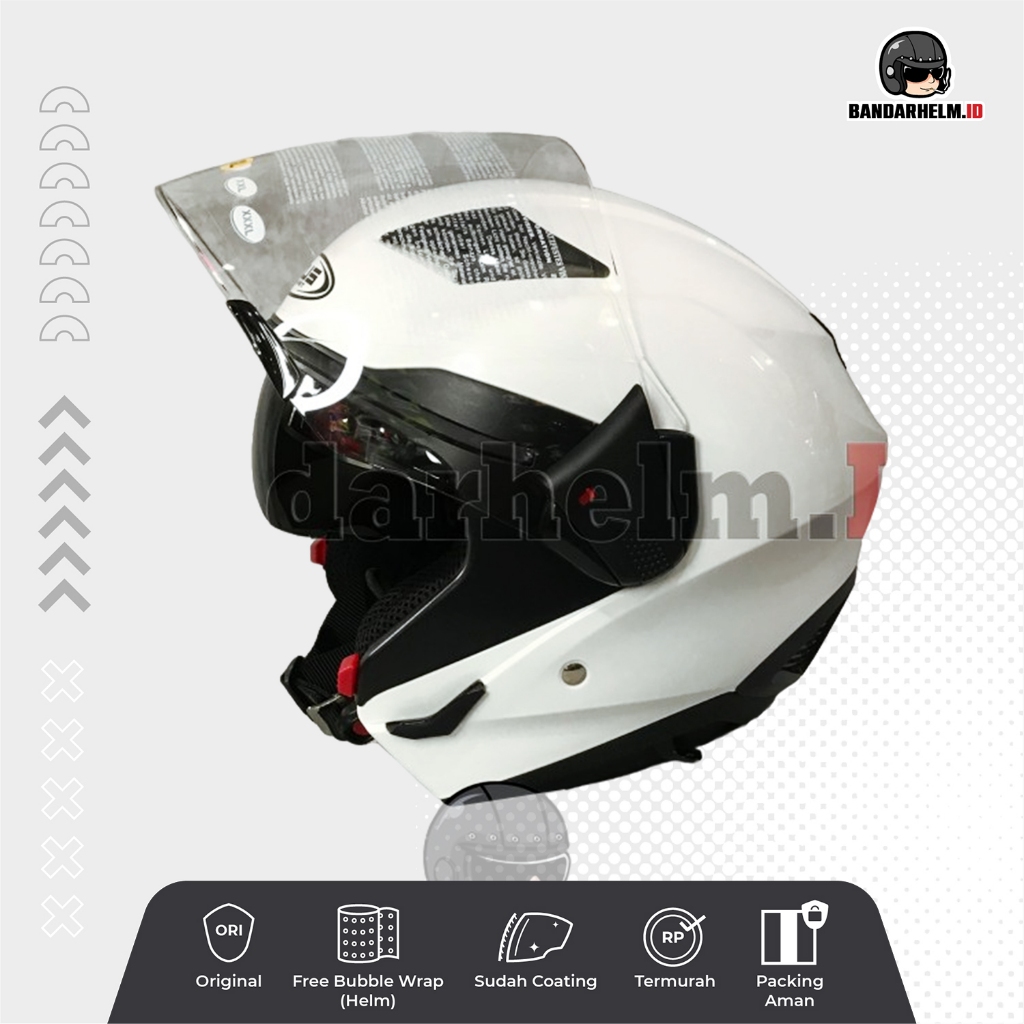 Helm Half Face zeus 611 Putih / White