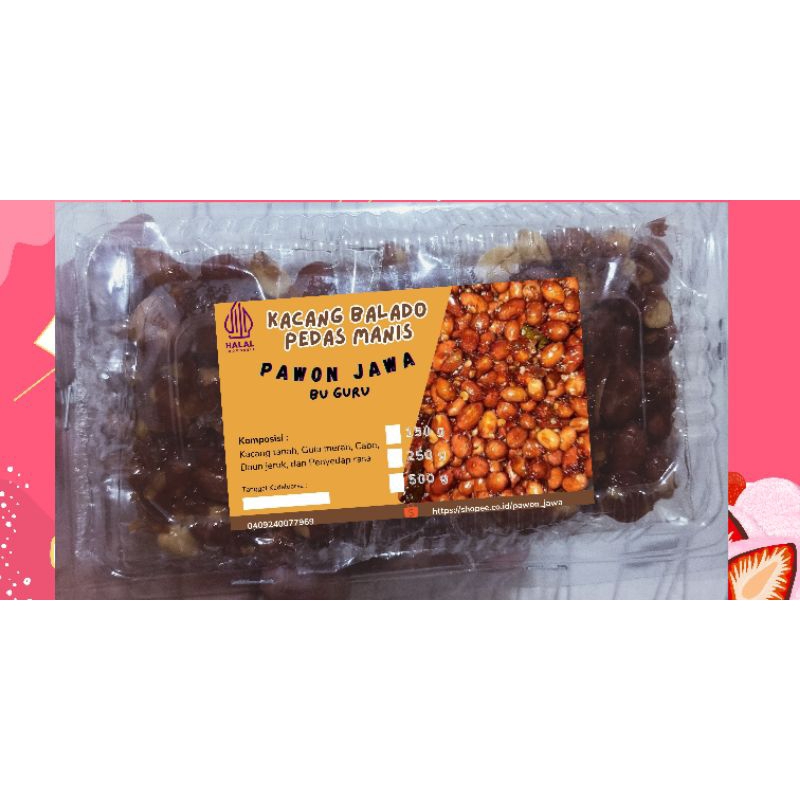 

Kacang Balado/ Pedas Manis/Pedas Banget 150g