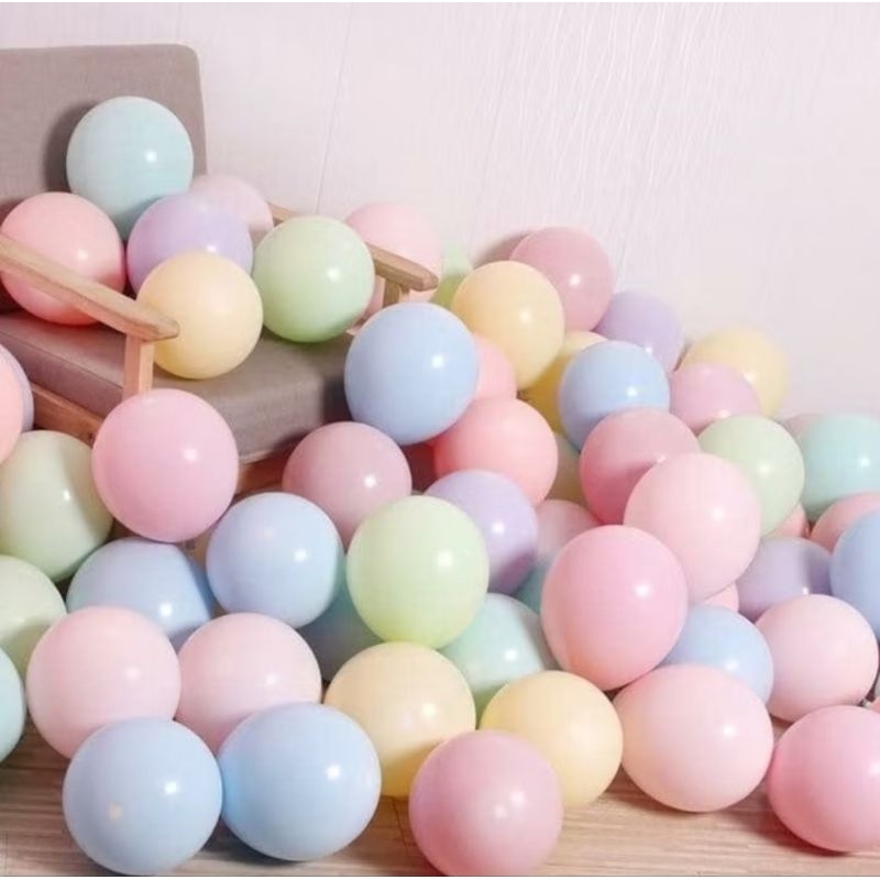BALON PASTEL/MACARON MERK DECOTEX/YUHANG/SHUAINAN DLL UKURAN 12 IN ISI 100