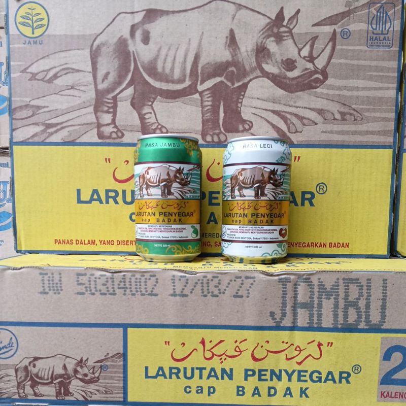 

Larutan Penyegar Cap Badak Kaleng 320ml perdus isi 24pcs