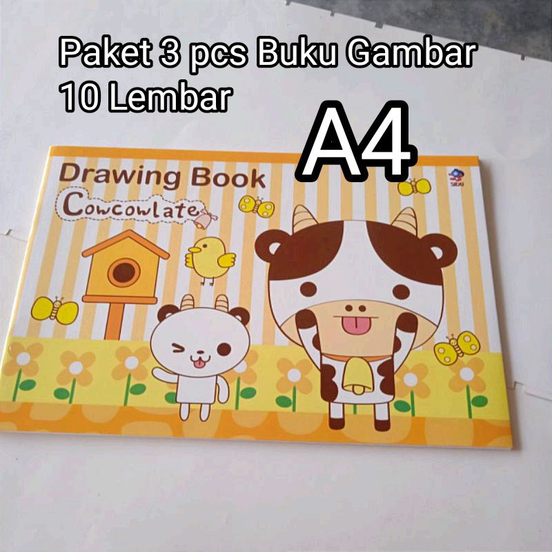 Paket 3 Buku Gambar A4 SIDU | Isi 10 Lembar | Sinar Dunia – Tjiwi Kimia
