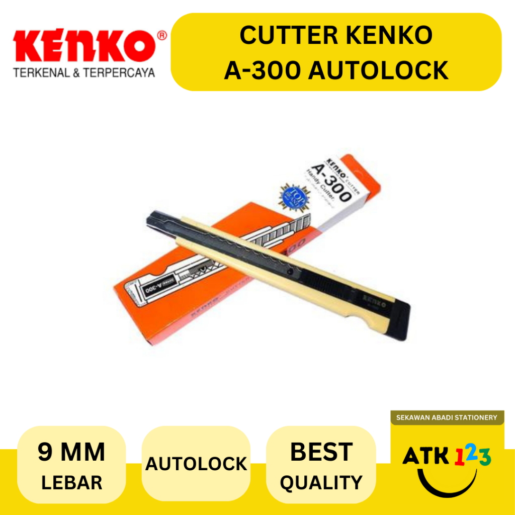 

Cutter / Pemotong Kertas / Pisau Cutter Merk Kenko A-300