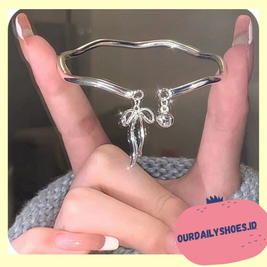 [ODS] GELANG WANITA PERAK LONCENG PITA