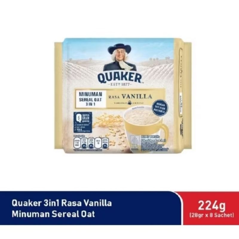 

Lezatoz_Genz Quaker 3 In 1 T Oatmeal All Varian Matcha Chocolate Vanilla Berry Burst (1Pak)