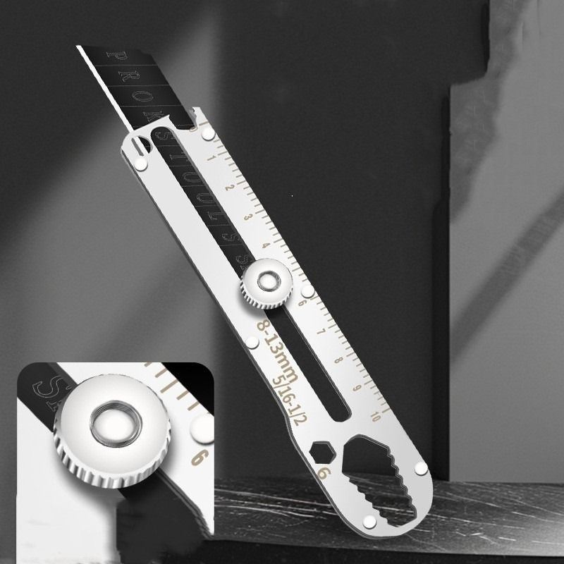 

03Pisau cutter steainless steel multifungsi 4in1 uk 14cm x 3cm