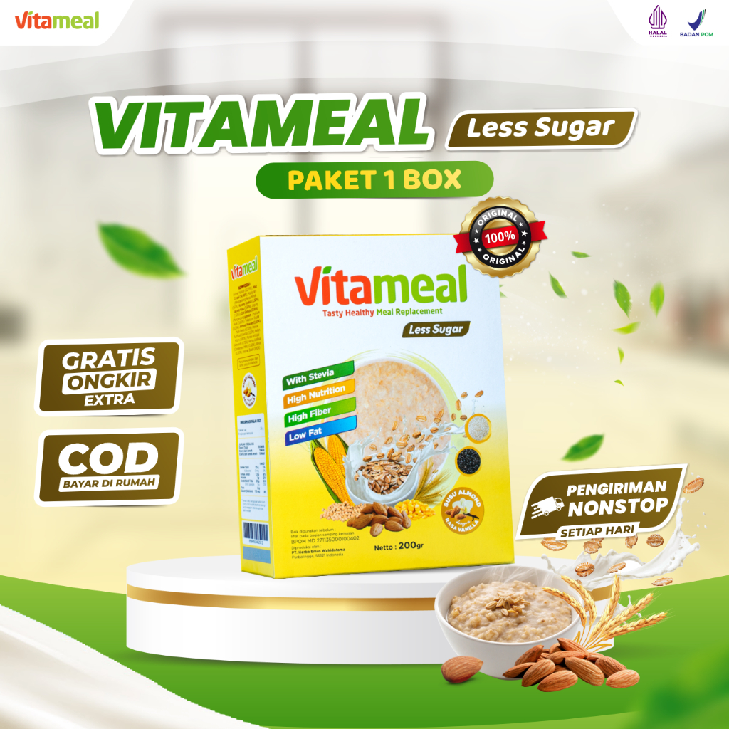 

Vitameal Less Sugar Membantu Atasi Masalah Kolesterol Menurunkan Kadar Gula Darah Diabetes Hipertensi