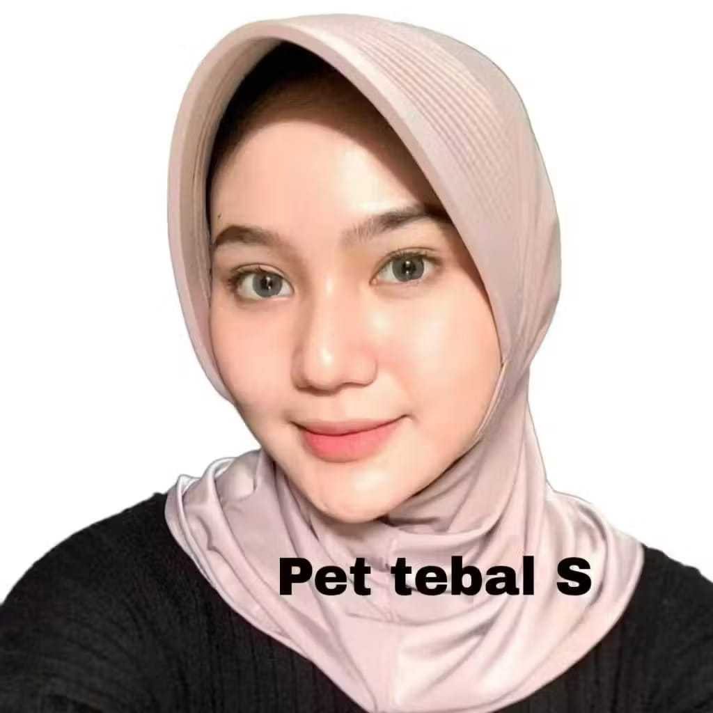Bergo Sport Pet Tebal/ Hijab Sport Ukuran  S M L XL Menutup Dada/Hijab bergo Pet Besar