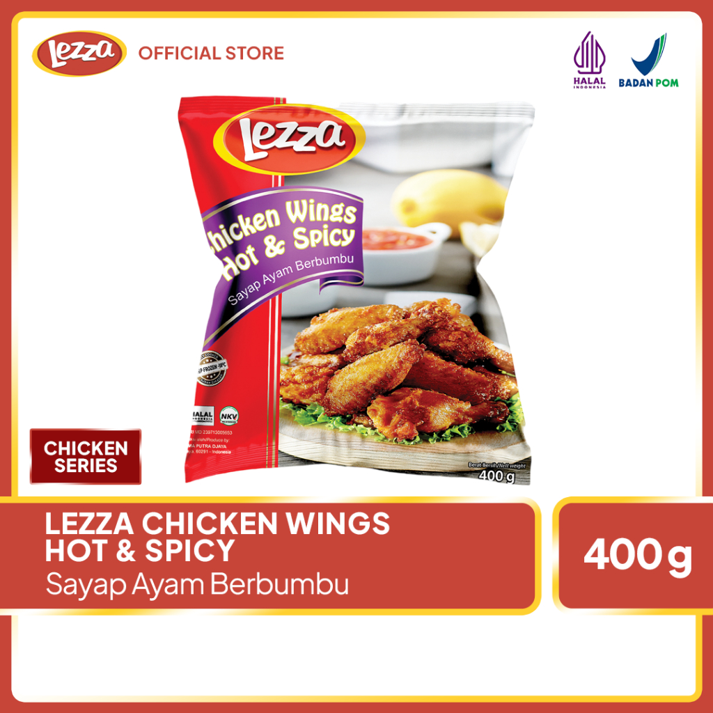

LEZZA Chicken Wings Hot & Spicy Ayam Frozen