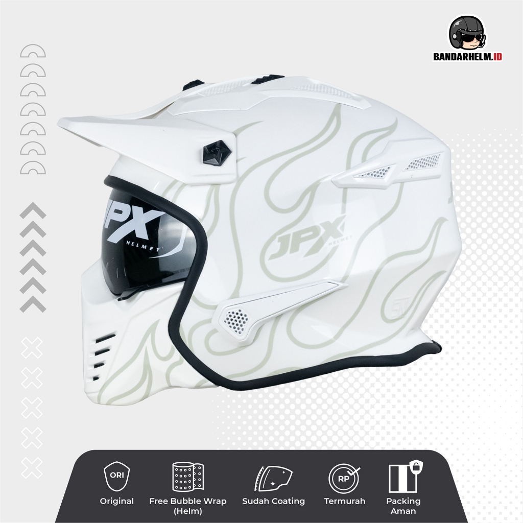 Helm FullFace JPX MX 726 Momadens Pro Modular Original M - XXL