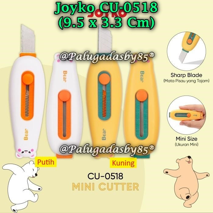 

(1 Biji) Mini Cutter JOYKO CU-0518 BISA PILIH WARNA / Mini Cutter Pemotong Joyko CU-0518 (1 Biji)