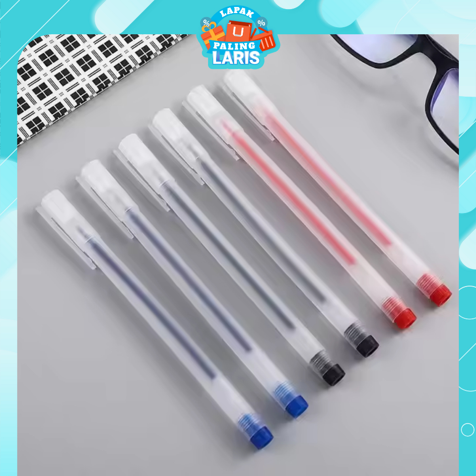 

LPL Pulpel Gel 0.5mm Bolpoin Pena Pulpen Tinta Gel Cair Pena Transparant Pen Gel