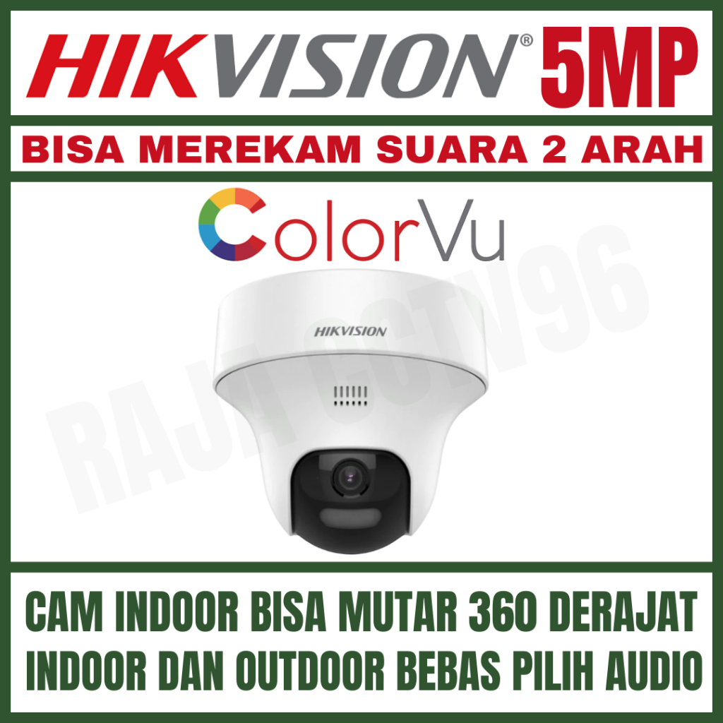 CCTV Hikvision ColorVu 5MP PTZ Indoor Two Way Audio Kamera CCTV