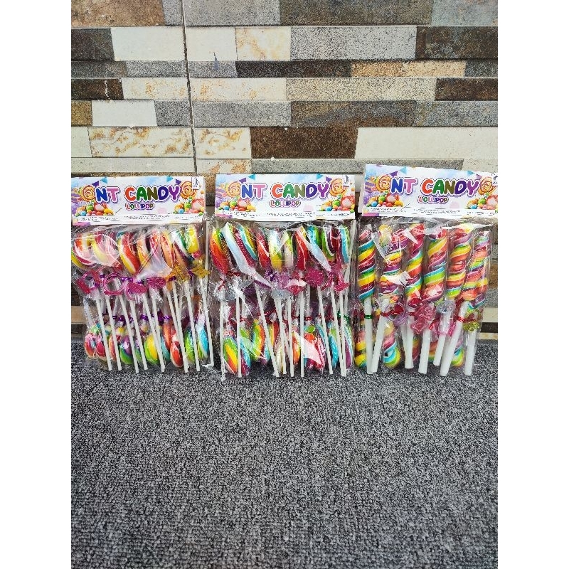 

permen lollipop 4 cm hadiah cincin mix 1 paket dapat 3 pack bentuk LOVE.BULAT.SPIRAL isi 60 pcs