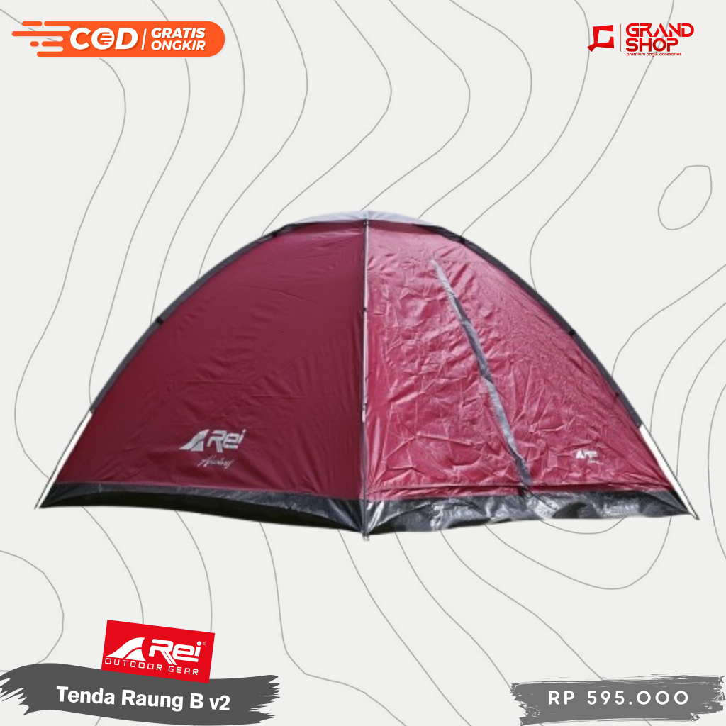 Tenda Camping Raung B Kapasitas 4 Orang Arei Outdoorgear (Bonus Flysheet 3x3)