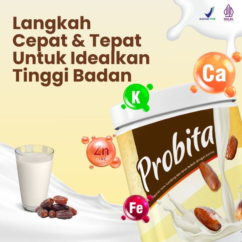 

PROBITA - Susu Kurma Peninggi Badan Untuk Remaja & Dewasa - 300 gr