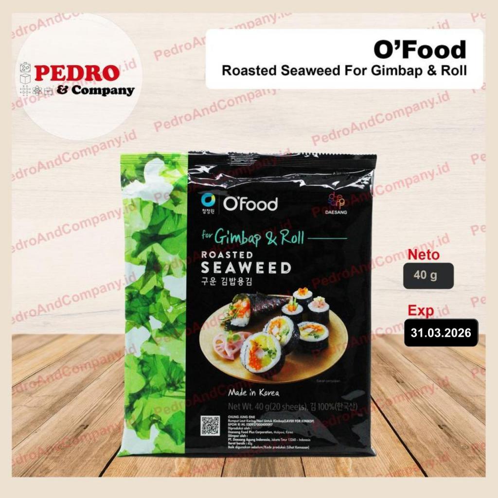 

ofood roasted seaweed for gimbap roll 40 gram - rumput laut korea