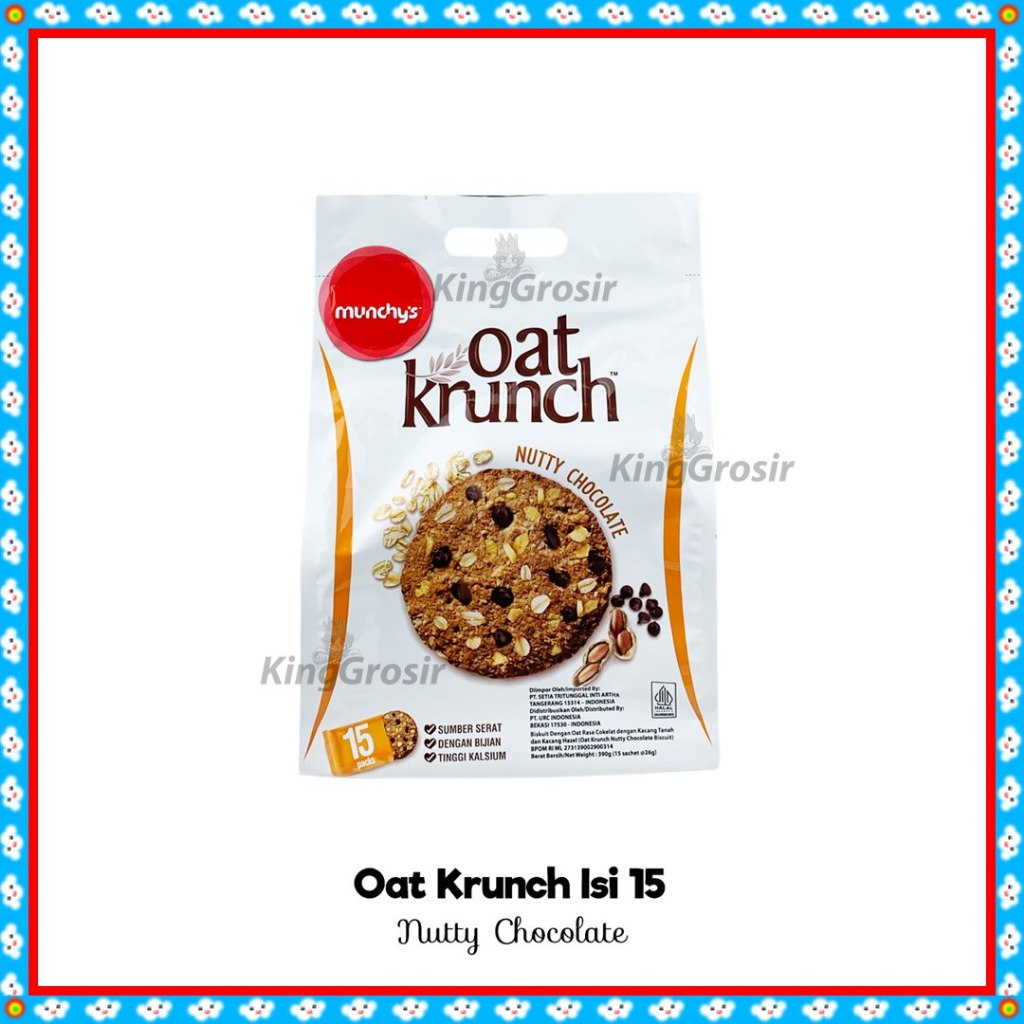 

Munchy's Oat Krunch Kemasan Pouch 390gr 1Pack Isi 15x26gr / Biskuit Oat Krunch