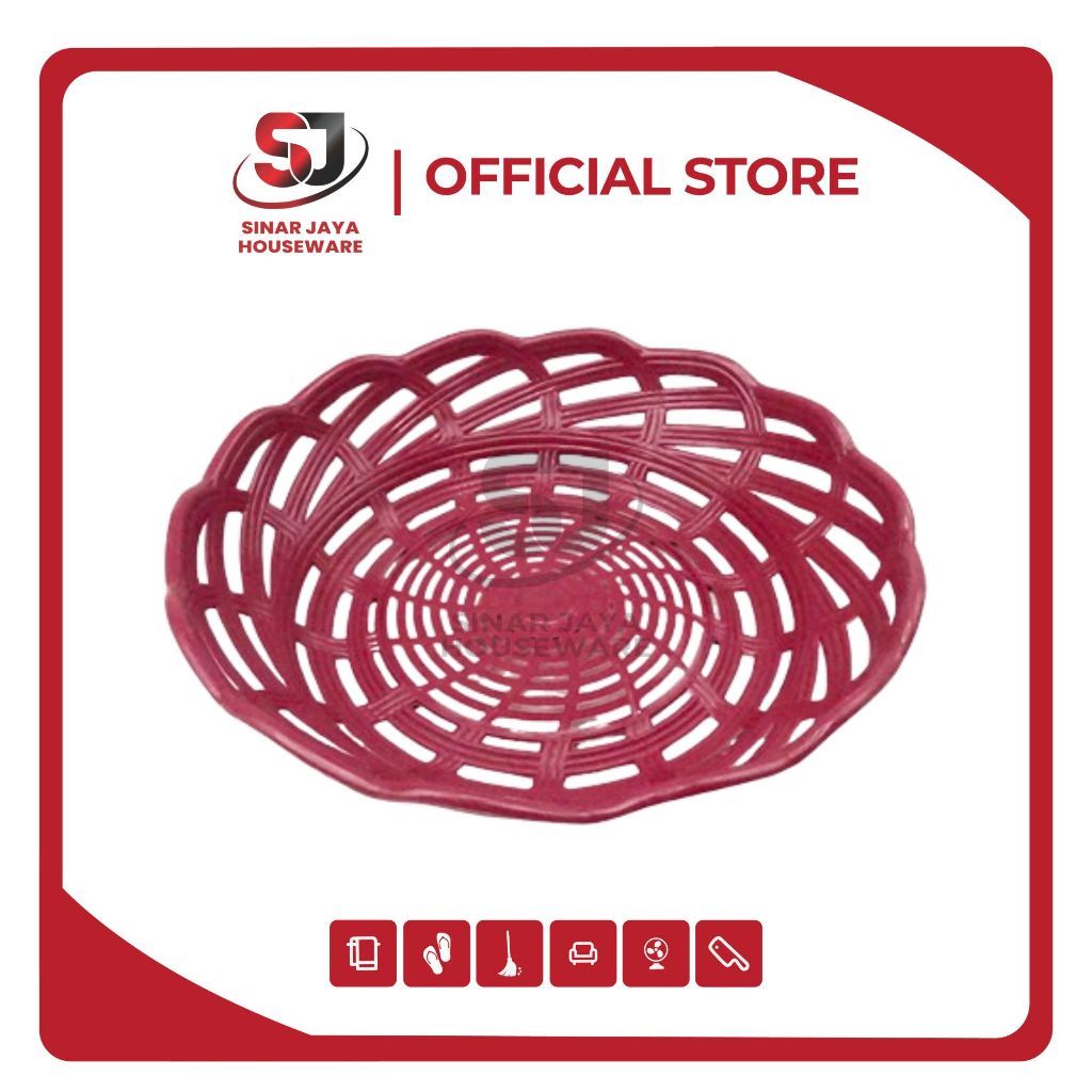 KRANJ. MINI ANYAM SAMIR JL / kranjang buah / piring rotan / kranjang anyam isi 12pcs