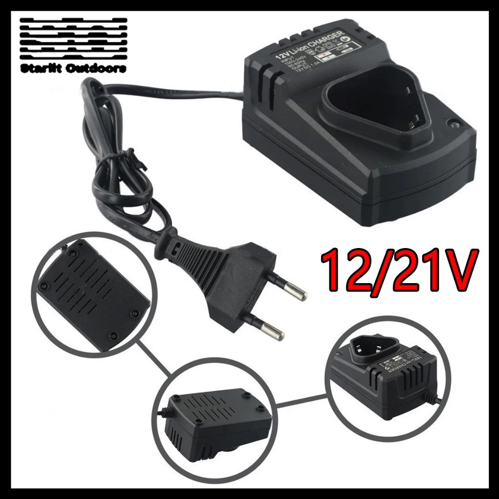 Adaptor Charger Baterai Lithium DC Adaptor Cas 12V/21V Fast Charger Bor Cordless Accessories For Lit
