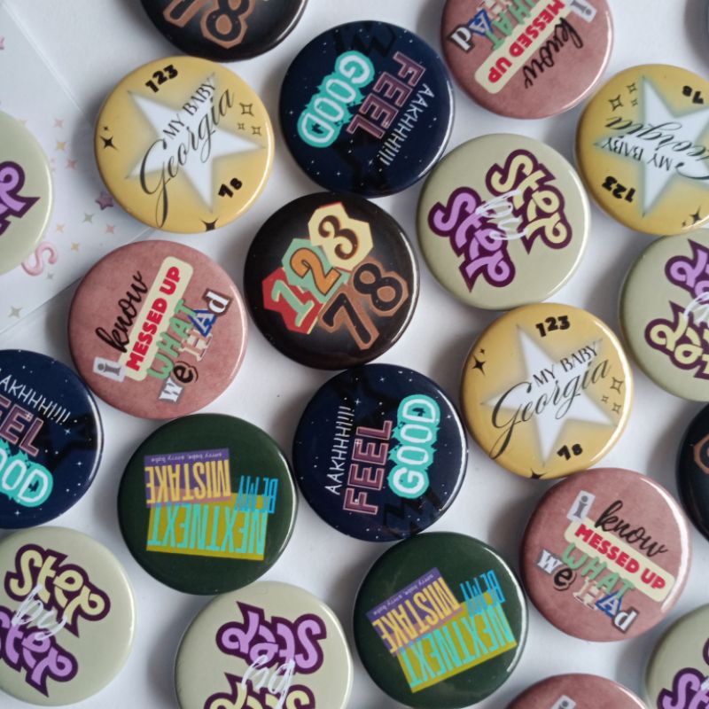 [READY STOCK] PIN BADGE 32MM | PIN BOYNEXTDOOR NO GENRE | MY BABY GEORGIA | I FEEL GOOD | PIN TAS | 