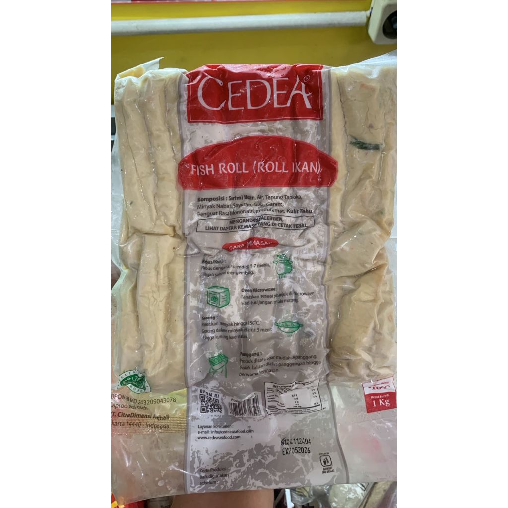 

Fish Roll 1kg, 500gr, 250gr, Dumpling Cheese Cedea