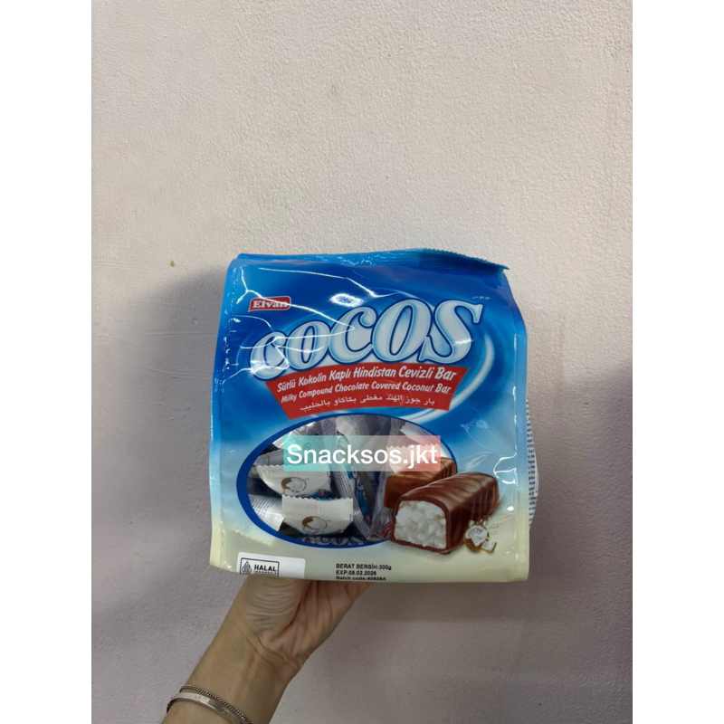 

ELVAN COCOS MILKY COMPOUND CHOCOLATE COVERED COCONUT BAR