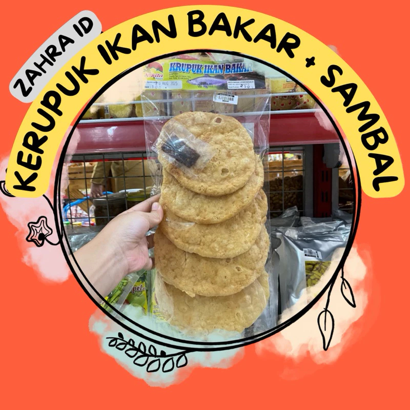 

100gram (isi 4pcs) KERUPUK IKAN BAKAR + SAMBAL / NIKITA / KAMPUNG OLEH-OLEH TULUNGAGUNG