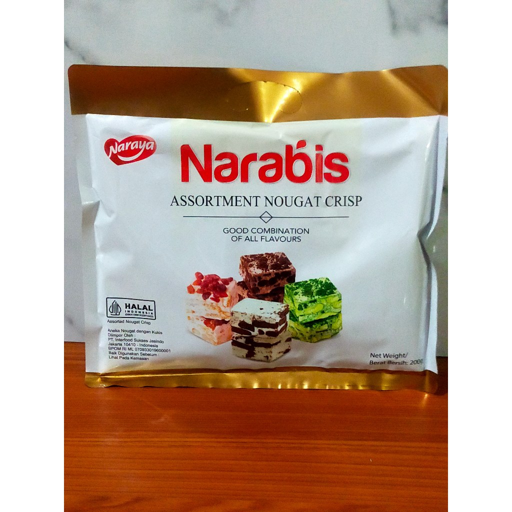 

NARABIS NOUGAT CRISP DENGAN KUKIS 200 GRAM