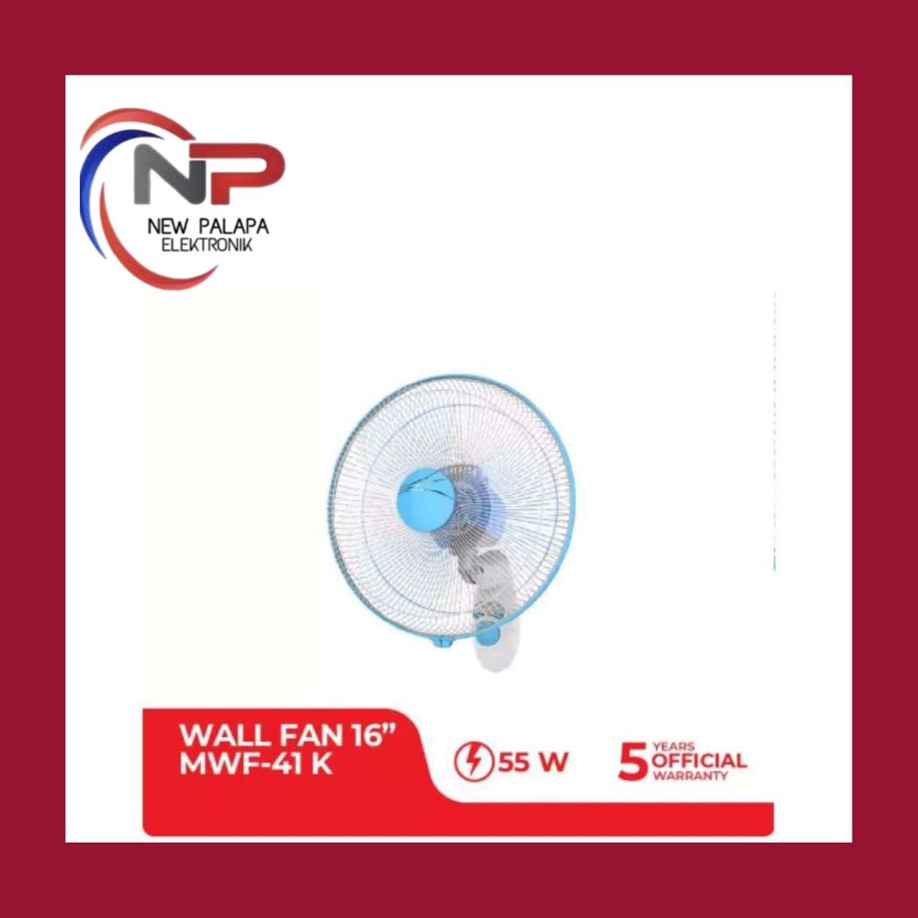 MASPION WALL FAN MWF-41K / KIPAS ANGIN DINDING MASPION 16 INCH/ KIPAS ANGIN TEMBOK MASPION 16"