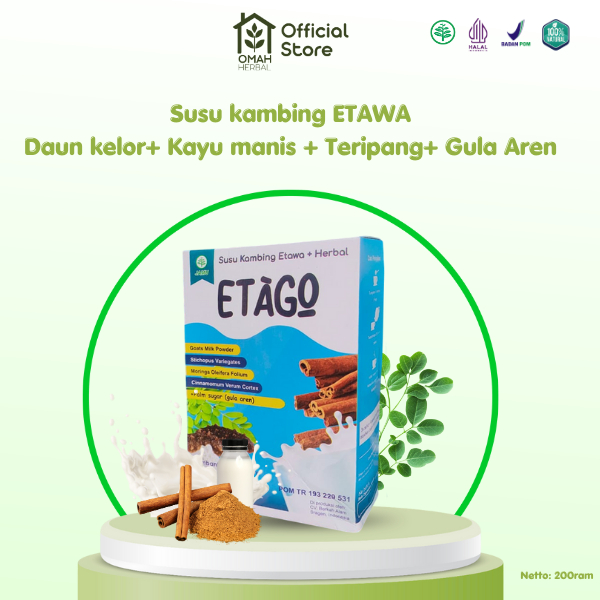

OmaHerbal ETAGO Susu kambing etawa membantu mengatasi nyeri sendi dan menjaga daya tahan tubuh