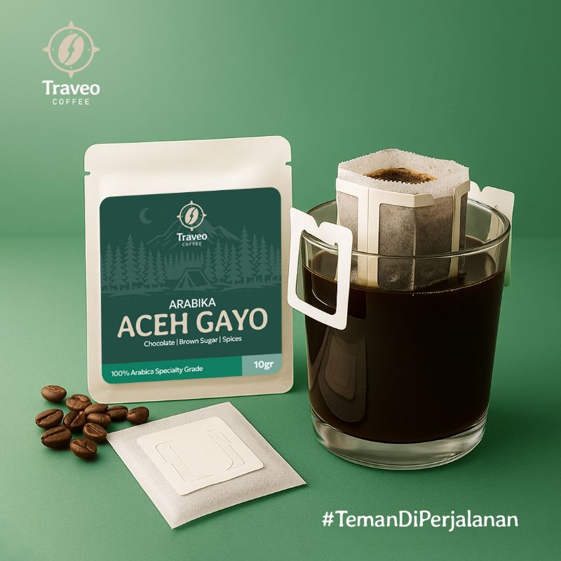 

KOPI DRIP COFFEE TRAVEO - ARABIKA SPECIALTY ROBUSTA KOPI DRIP KOPI FILTER TANPA ALAT HAMPERS KOPI